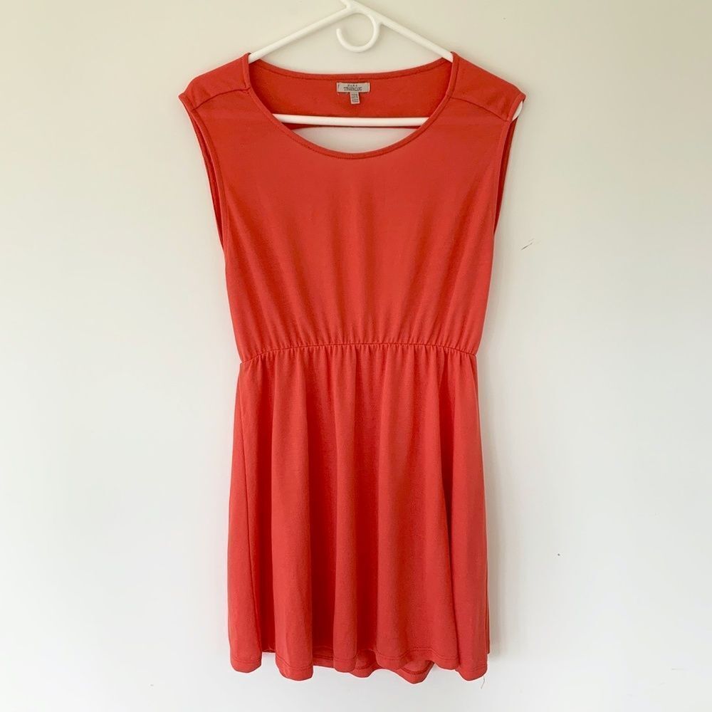 ZARA Women's Mini Coral Backless Dress